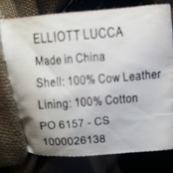 Black basket weave leather Elliot Lucca hand bag - Picture 4 of 6